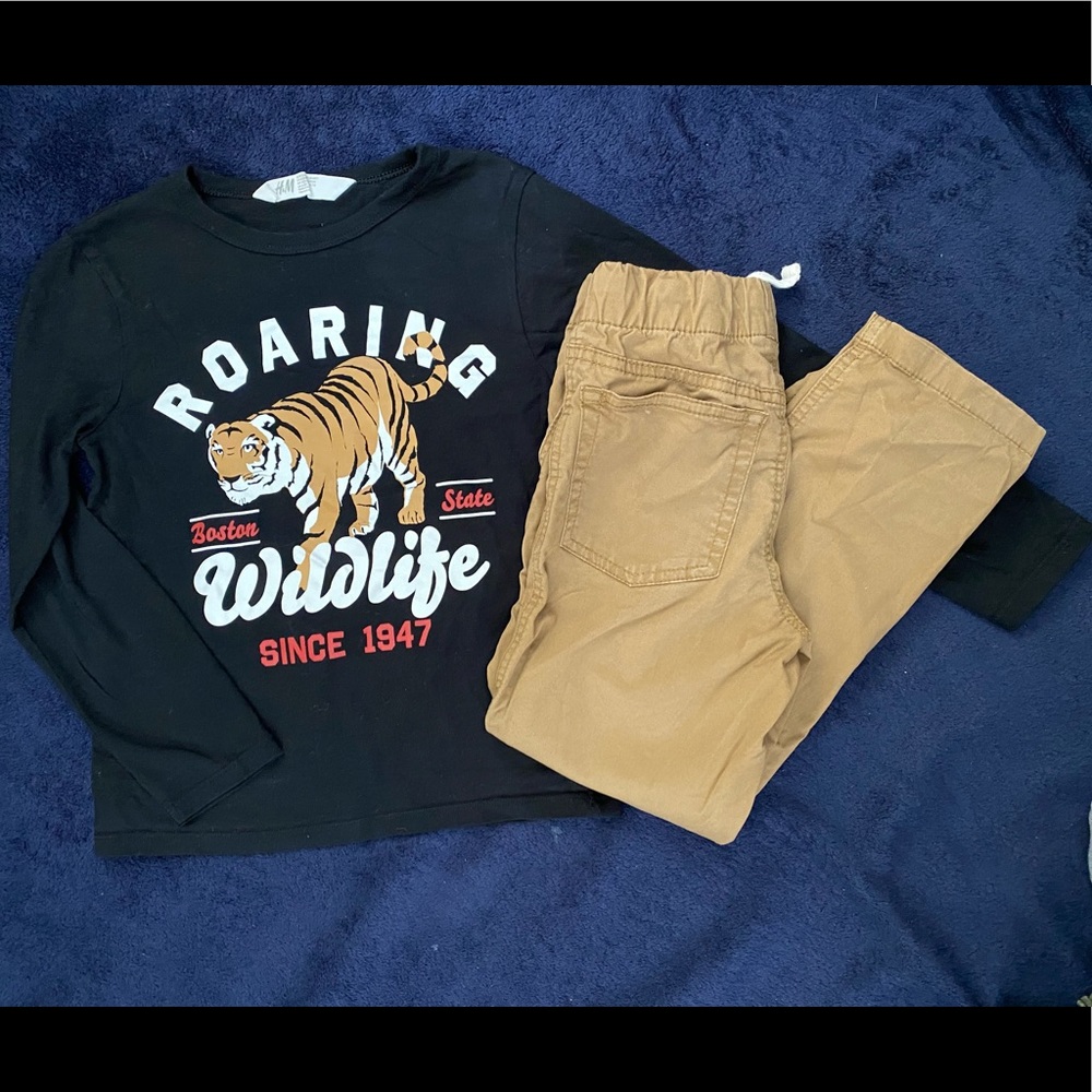 H&M Toddler Shirt & Children’s Place Khaki Pants